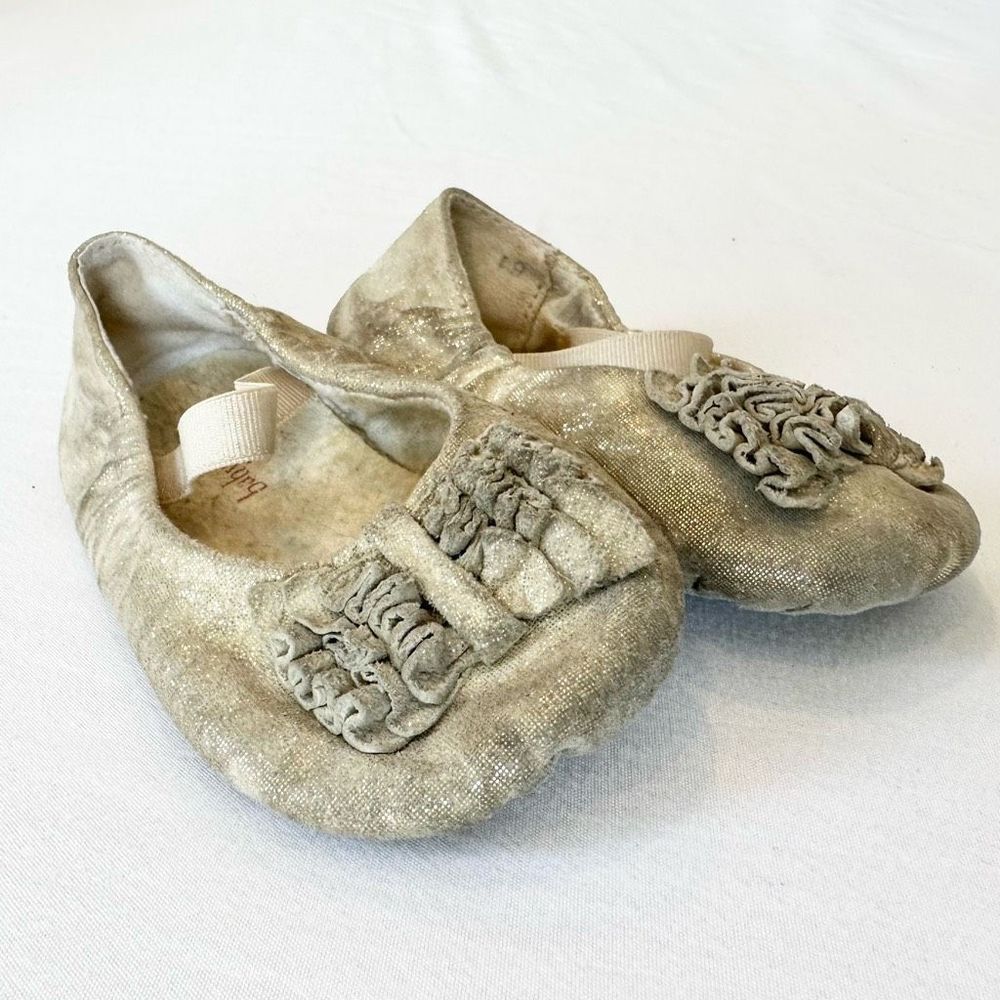 Baby Blotch Raphaela Golden Ruffle Ballet Slippers - Picture 2 of 12